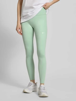 Legginsy z nadrukiem z logo model 'One' Nike Khaki