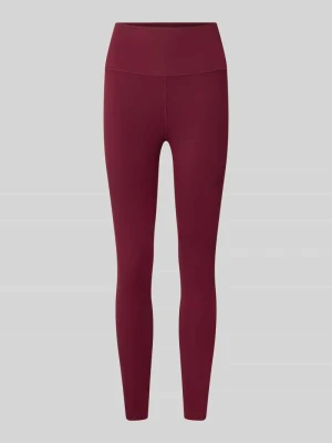 Legginsy z nadrukiem z logo model 'Sense' AIMN Bordowy