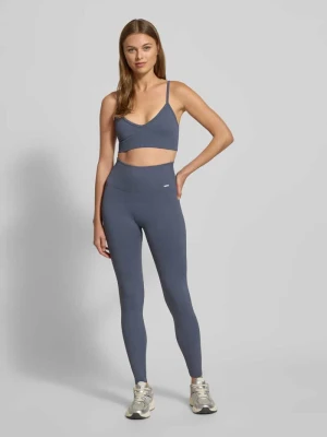 Legginsy z prążkowaniem i detalem z logo AIMN