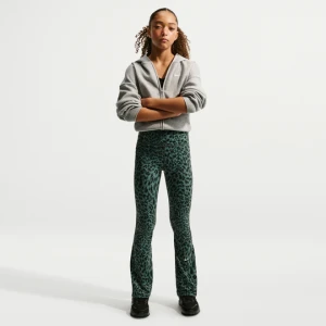 Legginsy z rozszerzanymi nogawkami dla dużych dzieci (dziewcząt) Dri-FIT Nike One - Zieleń