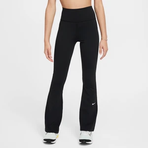Legginsy z rozszerzanymi nogawkami dla dziewcząt Nike One Dri-FIT - Czerń