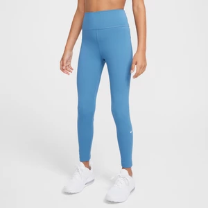 Legginsy z wysokim stanem dla dużych dzieci (dziewcząt) Dri-FIT Nike One - Niebieski