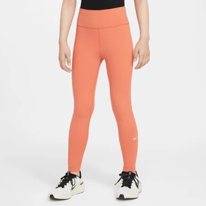 Legginsy z wysokim stanem dla dużych dzieci (dziewcząt) Dri-FIT Nike One - Pomarańczowy