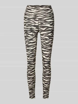 Legginsy z wysokim stanem z tkaniny stylizowanej na denim Juvia Czarny