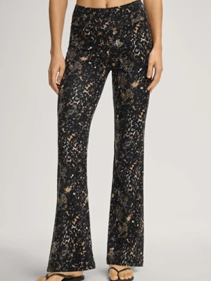 Legginsy ze zwierzęcym nadrukiem w kolorze oksfordzkim z beżem Joop