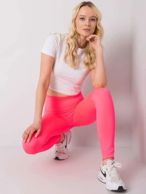 Leginsy legginsy fluo różowy sportowy casual Merg