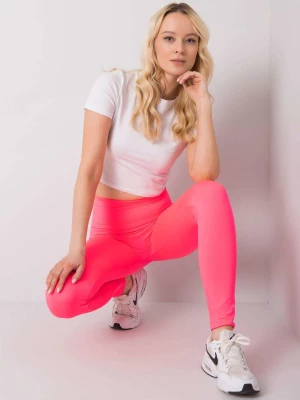 Leginsy legginsy fluo różowy sportowy casual Ex moda