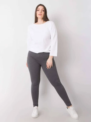 Leginsy legginsy plus size ciemny szary sportowy casual nogawka zwężana Basic feel good