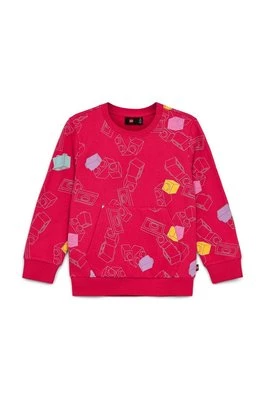 Lego bluza bawełniana dziecięca kolor różowy wzorzysta