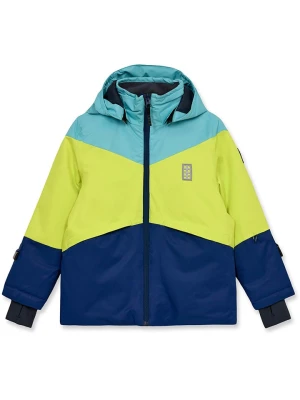 LEGO Kurtka narciarska "Jested 708" w kolorze turkusowo-jasnozielono-niebieskim rozmiar: 104