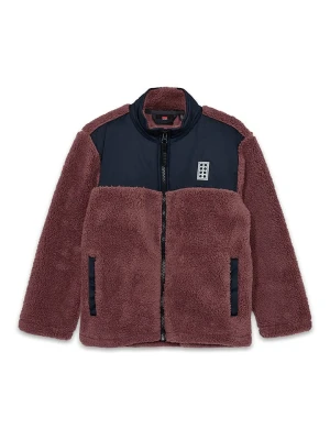 LEGO Kurtka pluszowa w kolorze ciemnoczerwonym rozmiar: 134