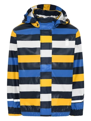 LEGO Kurtka przeciwdeszczowa "Jonathan" w kolorze niebiesko-żółto-białym rozmiar: 140