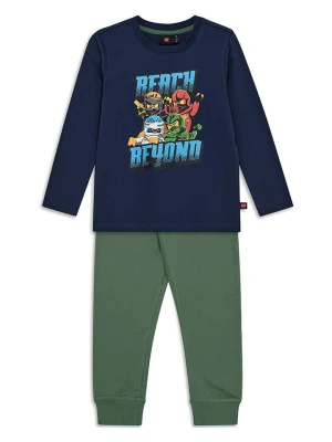 LEGO Piżama w kolorze zielono-granatowym rozmiar: 104