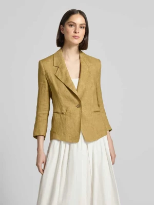 Leinenblazer o kroju slim fit z kieszeniami z wypustkami model 'CARDATO' Marella