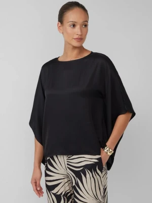 Lejąca bluzka poncho z satyny s.Oliver BLACK LABEL