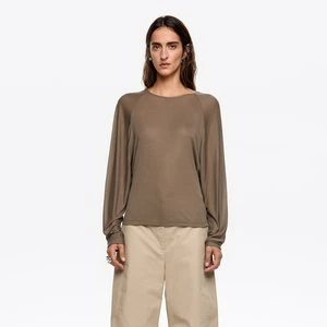 Lejąca koszulka raglanowa khaki BIMBA Y LOLA