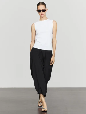 Lejąca Spódnica Midi Z Asymetrycznymi Panelami - Czarny - Massimo Dutti - Female