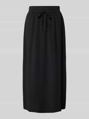 Lejąca spódnica midi z mieszanka lyocellu model 'PERLE' Weekend Max Mara Czarny