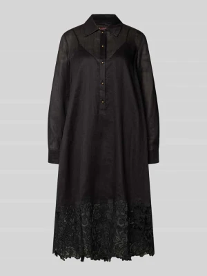 Lejąca sukienka casualowa z halką pod sukienkę model 'MELA' Max Mara Czarny