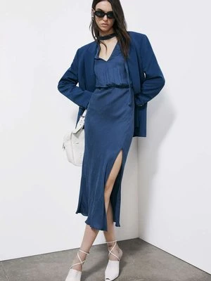 Lejąca sukienka midi z drapowaniem PATRIZIA PEPE