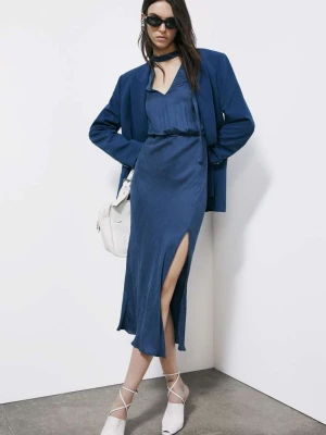 Lejąca sukienka midi z drapowaniem PATRIZIA PEPE