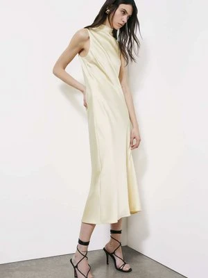 Lejąca sukienka midi z satyny PATRIZIA PEPE