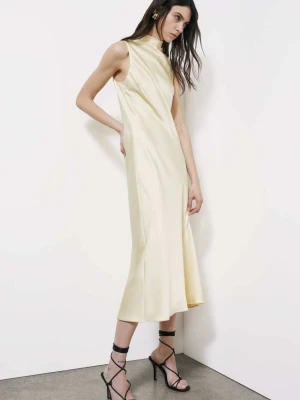 Lejąca sukienka midi z satyny PATRIZIA PEPE