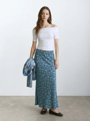 Lejąca wzorzysta spódnica ciemnoniebieski - Dziewczyna - - MANGO TEEN