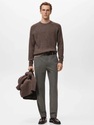 Lejące spodnie regular fit średni brązowy - Mężczyzna - - MANGO MAN