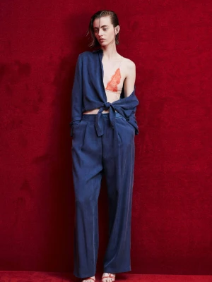 Lejące spodnie z gumką w pasie PATRIZIA PEPE