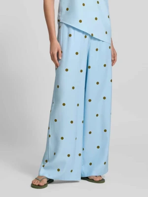 Lejące spodnie z szerokimi nogawkami Style Icon Collection Jasnoniebieski