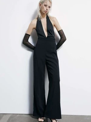 Lejący kombinezon z krepy z głębokim dekoltem PATRIZIA PEPE