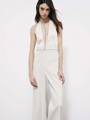 Lejący kombinezon z krepy z głębokim dekoltem PATRIZIA PEPE