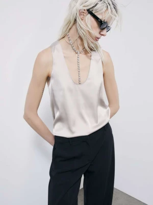 Lejący top z satyny PATRIZIA PEPE