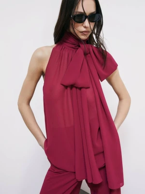 Lekka bluzka z długimi wiązaniami PATRIZIA PEPE