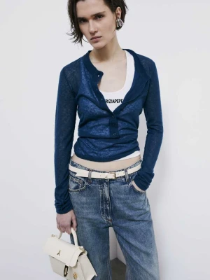 Lekka dzianina z guzikami i prążkami PATRIZIA PEPE