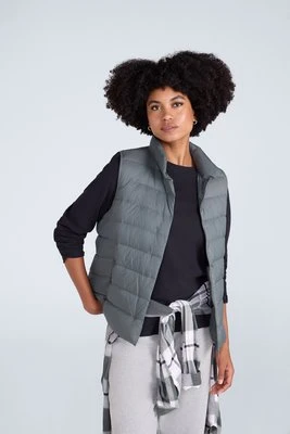 Lekka kamizelka puchowa damska - Dark Green Animal