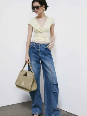 Lekka koszulka z drapowaniem PATRIZIA PEPE