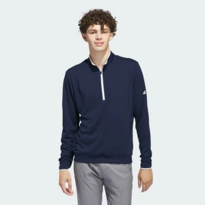 Lekka koszulka z suwakiem do połowy długości Adidas Collegiate Navy