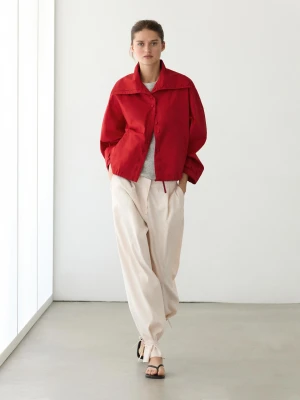Lekka Kurtka Bawełniana Z Ozdobnymi Guzikami - Intens Czer - - Massimo Dutti - Kobieta