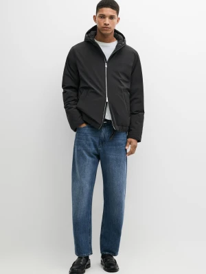 Lekka Kurtka Puchowa Z Kapturem - Czarny - Massimo Dutti - Male