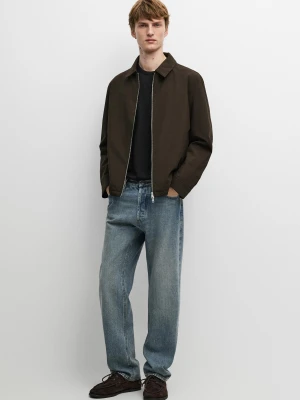 Lekka Kurtka Z Detalem Przy Kołnierzu - Czekoladowy - Massimo Dutti - Male