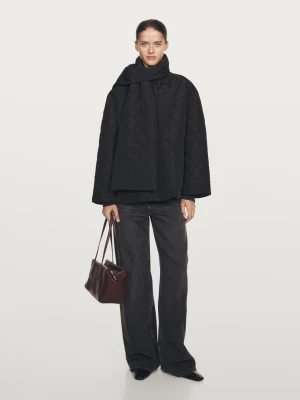 Lekka Kurtka Z Ozdobną Chustką - Czarny - - Massimo Dutti - Kobieta