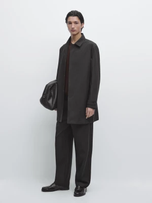 Lekka Parka Z Tkaniny Technicznej - Czarny - - Massimo Dutti - Mężczyzna