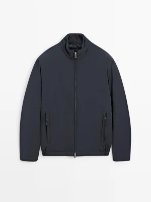 Lekka Pikowana Kurtka Bomberka - Jasnoniebieski - Massimo Dutti - Male
