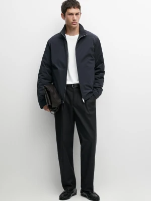 Lekka Pikowana Kurtka Bomberka - Jasnoniebieski - Massimo Dutti - Male