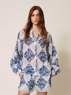 LEKKA WZORZYSTA KOSZULA TWINSET