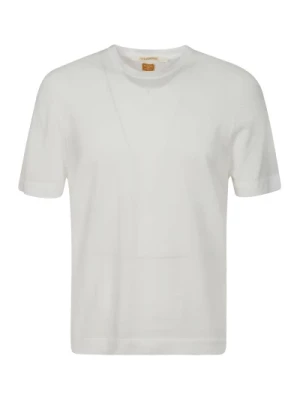 Lekki Biały T-shirt z Tuszem Hindustrie