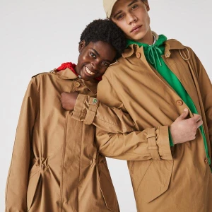 Lekki Jednolity Płaszcz Typu Trencz Z Płótna Unisex LACOSTE
