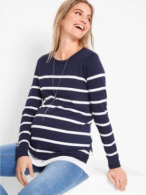 Lekki sweter 2 w 1 na okres ciąży i do karmienia bonprix